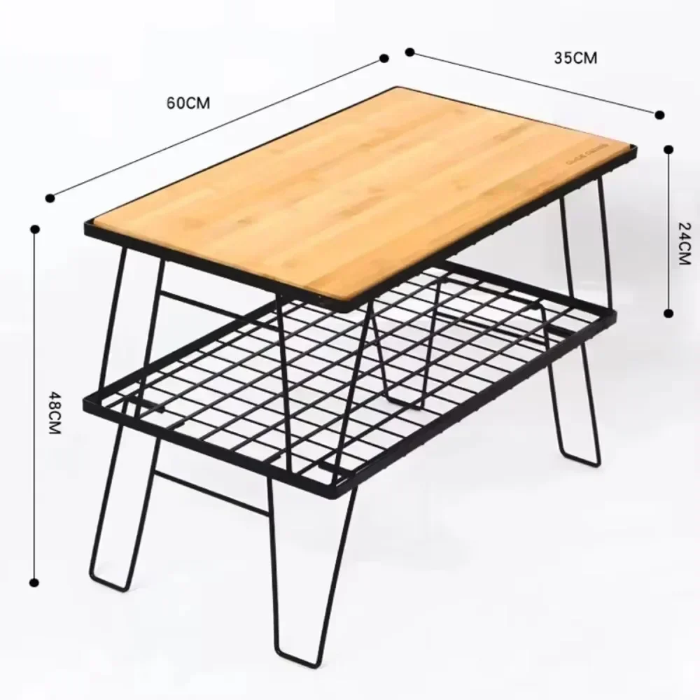 Składany stół kempingowy Piknik na świeżym powietrzu Przenośne stoły siatkowe ze stali nierdzewnej Outdoor Camping Equipment and Supplies Storage