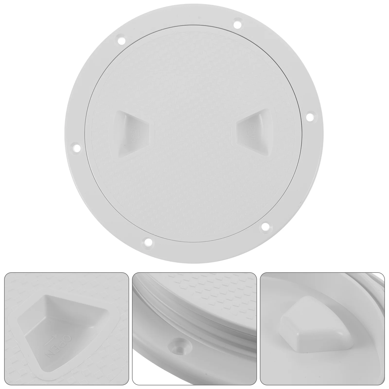 Yacht Deck Cover Anti-skid Hatch Boat Round Hole Inspection Non-skid Kayak Plate Checking