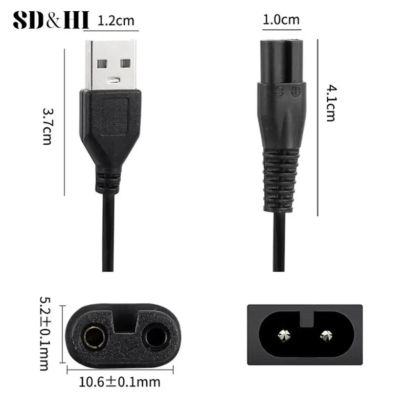 1pc Charger Cable Compatible with Meridian Grooming Electric Shaver Trimmer Replacement Charging Cable Power Cord Supply Adapter