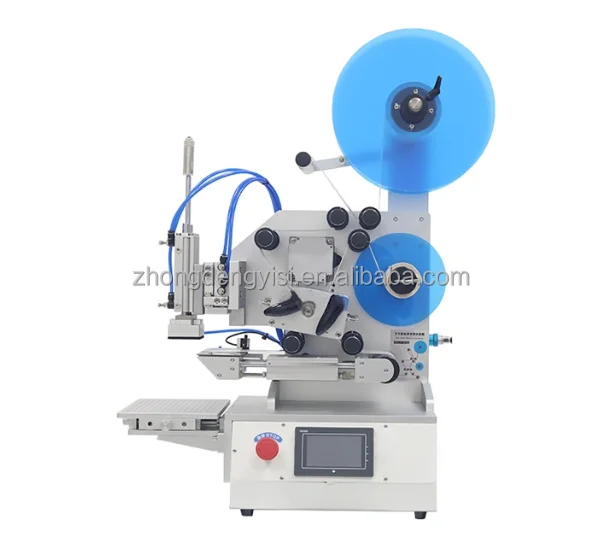Semi Automatic Tabletop Flat Labeling Machine For Square Case Carton Industrial Adhesive
