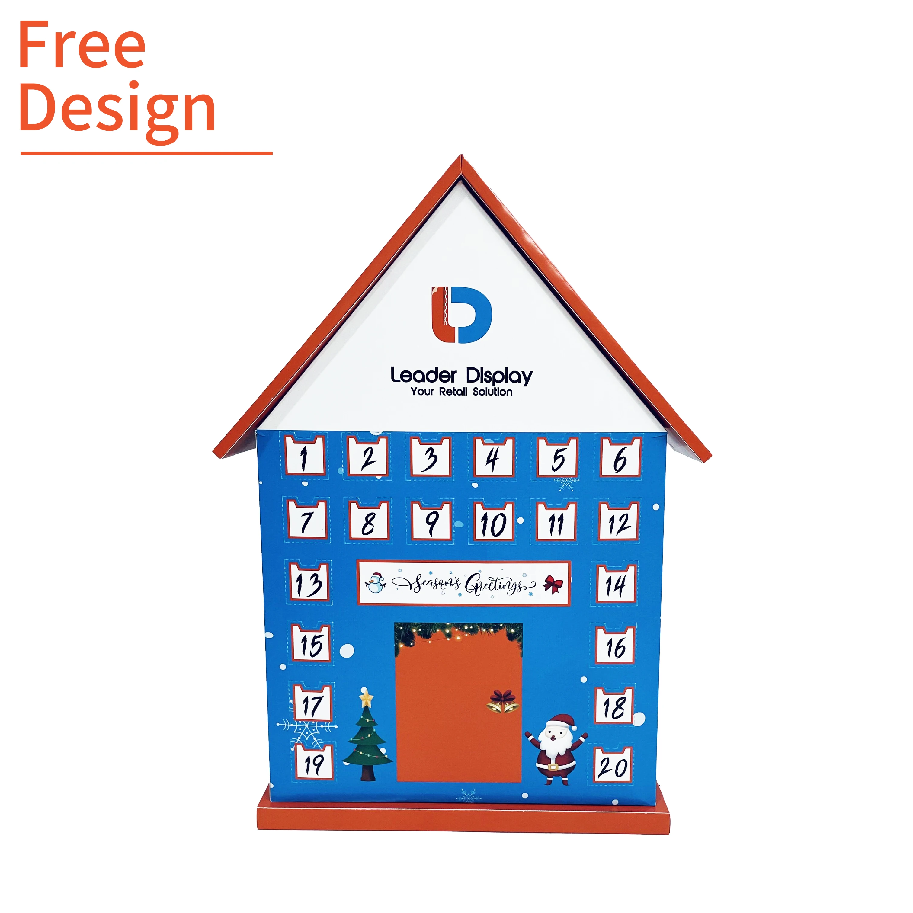 2025Christmas Advent Calendar Box for Chocolate New Design Paper House Calendar Advent Box - Image 2