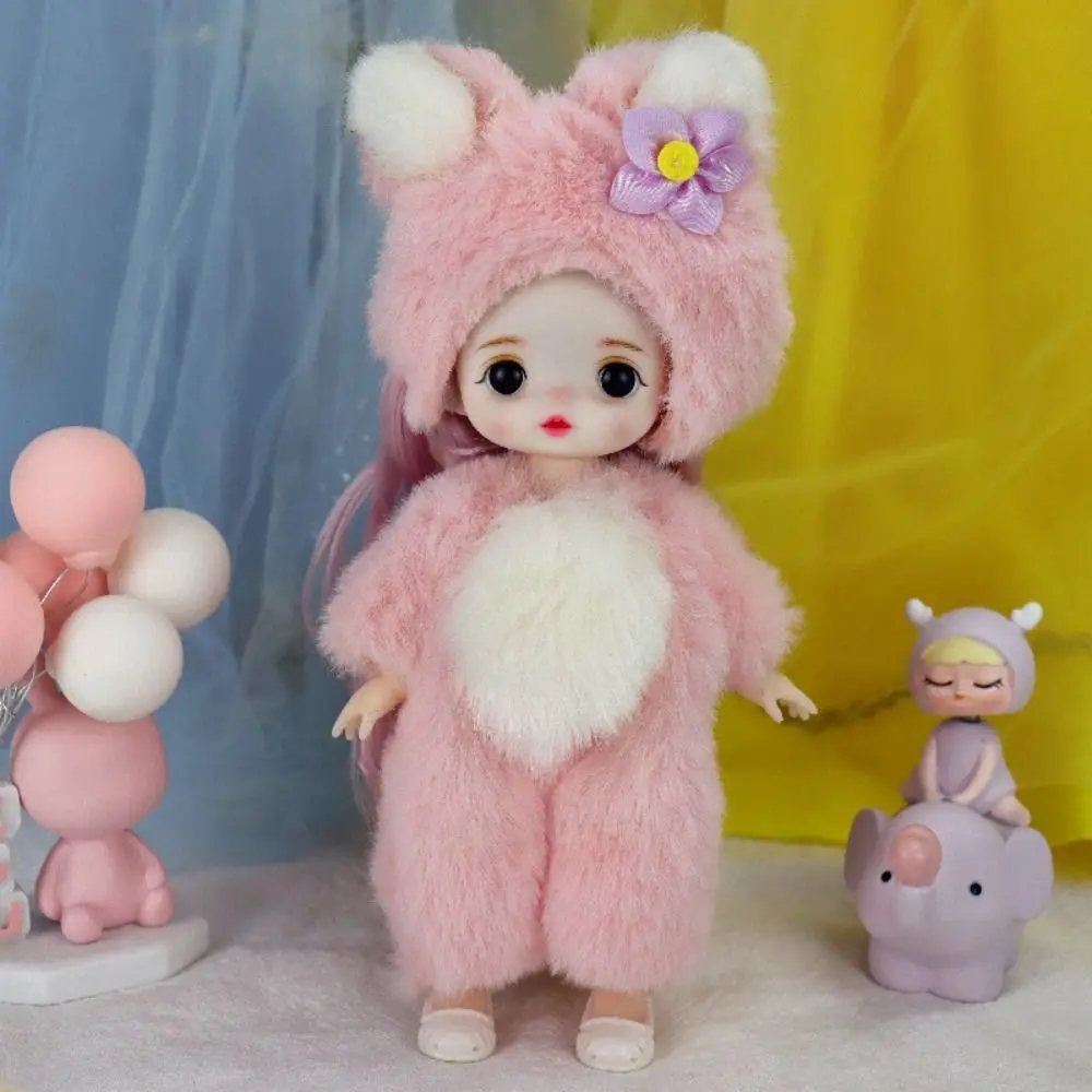 

Movable Joints Cute BJD Doll Colorful Lifelike Mini Girl Doll Cute 17cm Movable Joints Mini Girl Doll Girl Child Gift