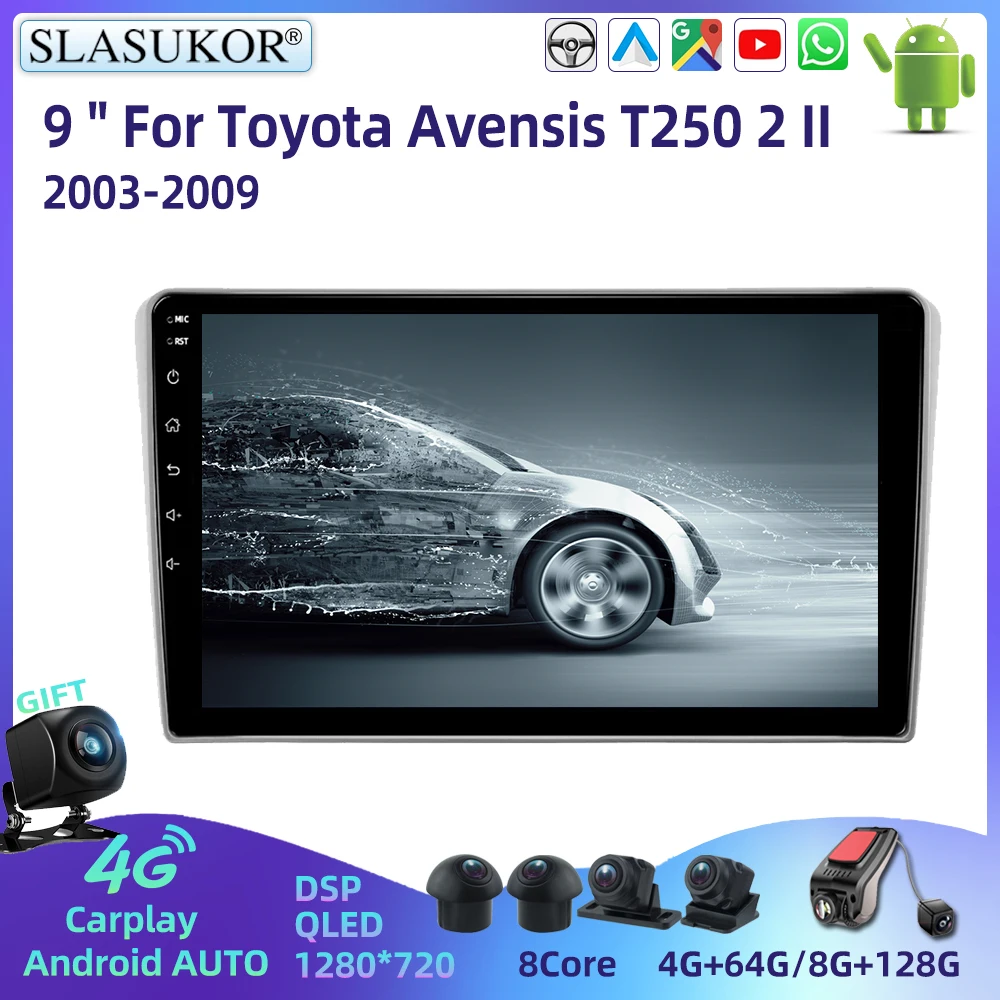 

9 Inch For Toyota Avensis T250 2 II 2003 - 2009 Android Car Radio Multimidia Video Player Navigation GPS Car Stereo System