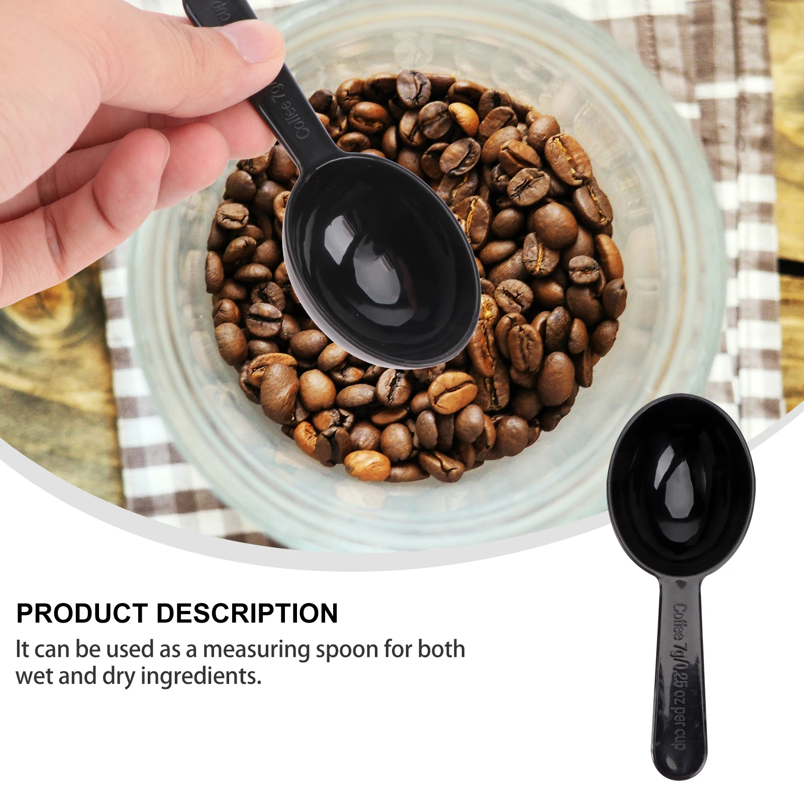 

5 Pcs Coffee Bean Measuring Spoon Measure Spoons Scoop for Powder Square Tablespoon