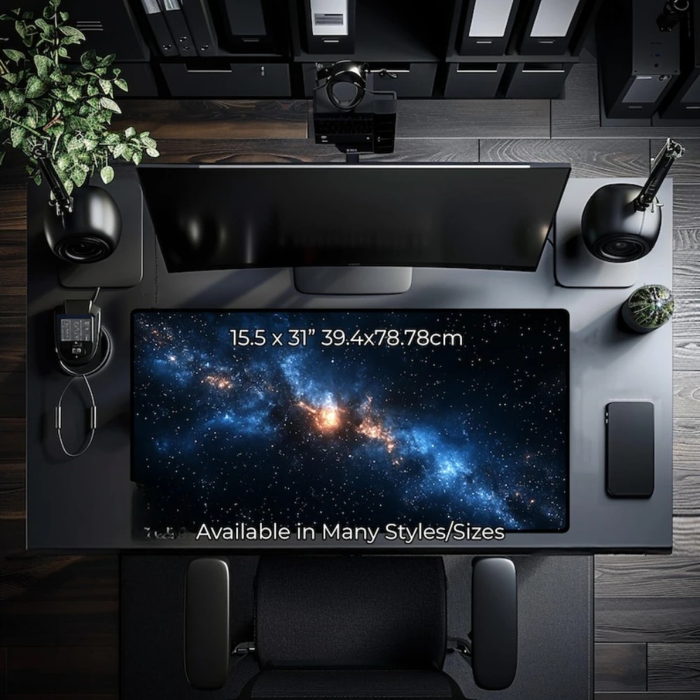 Deep Space Darkness and Tranquility Desk Mat - Space Desk Pad pc accessories desk organizers and trays tapis de souris