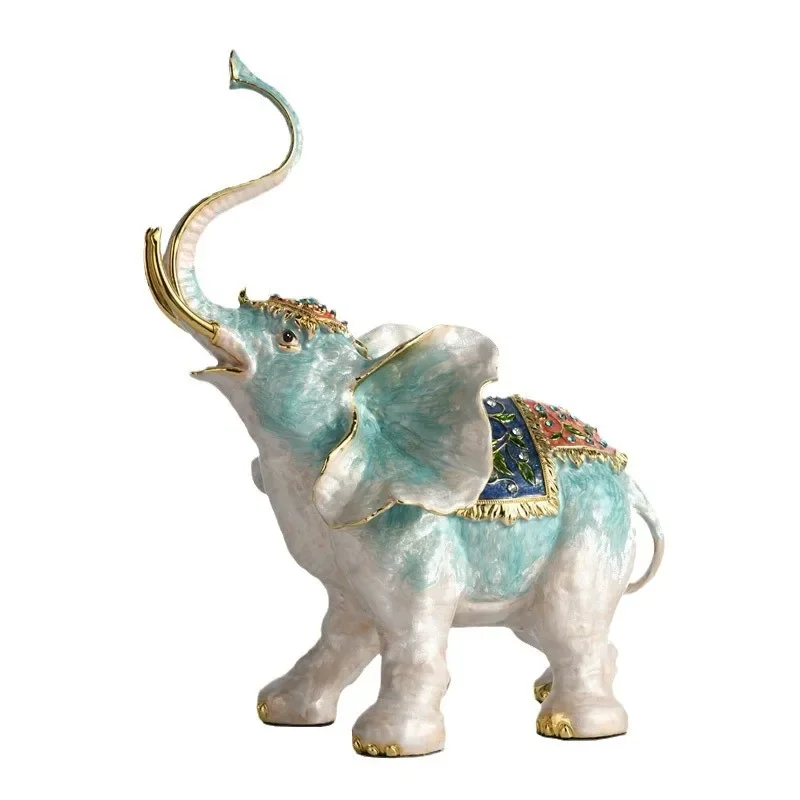 Premium Enamel Ornaments Creative Elephant Home Decoration Housewarming Opening Handicrafts Boss Office Gifts