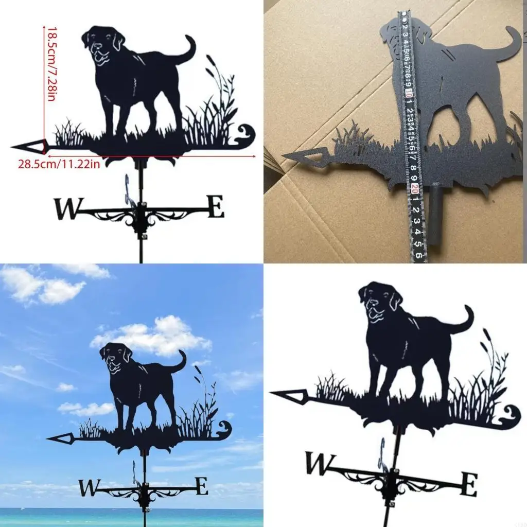 

Iron Labrador Weather Vane for Roofs and Gardens Decorative Labrador Dog Shaped Weathervane Outdoor Garden Decoration C5AD