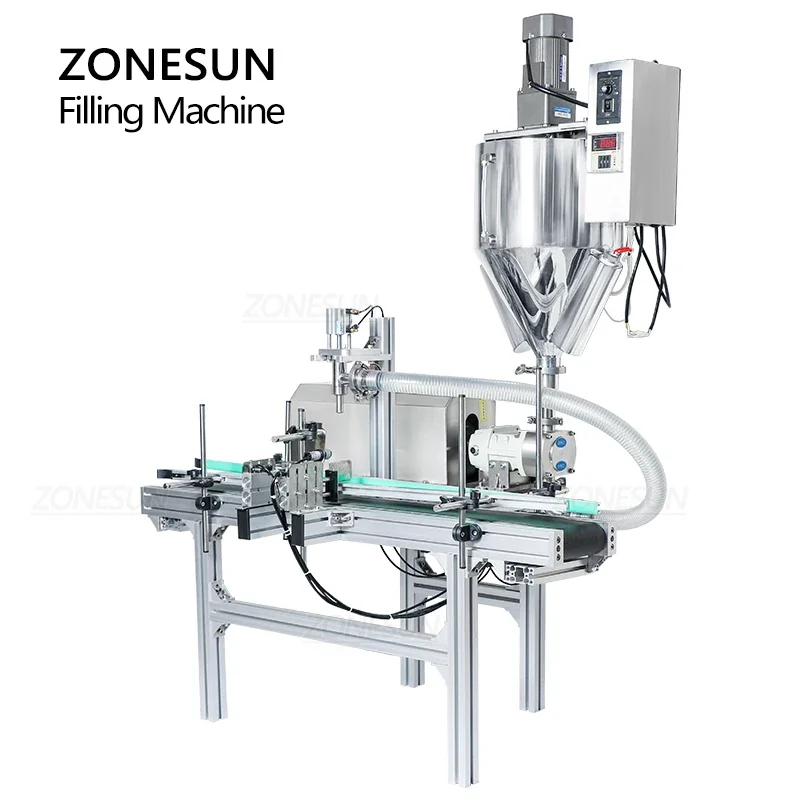 Zonesun ZS-DTGT900M آلة تعبئة السوائل السميكة لصق حشو غسول المنظفات معدات التعبئة مضخة الفص الدوارة