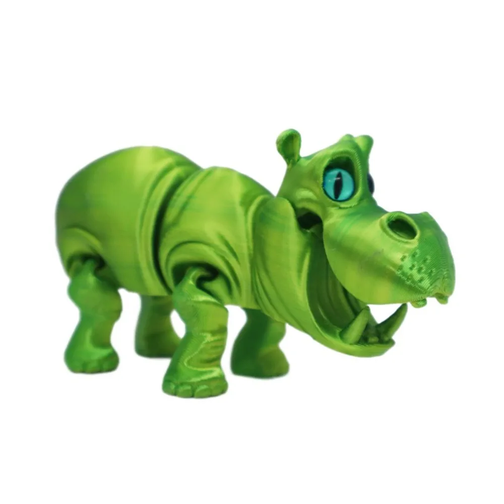 

PLA Hippopotamus Handicraft Ornaments Multi-jointed Sensory 3D Printed Hippopotamus Figurines Crafts Movable