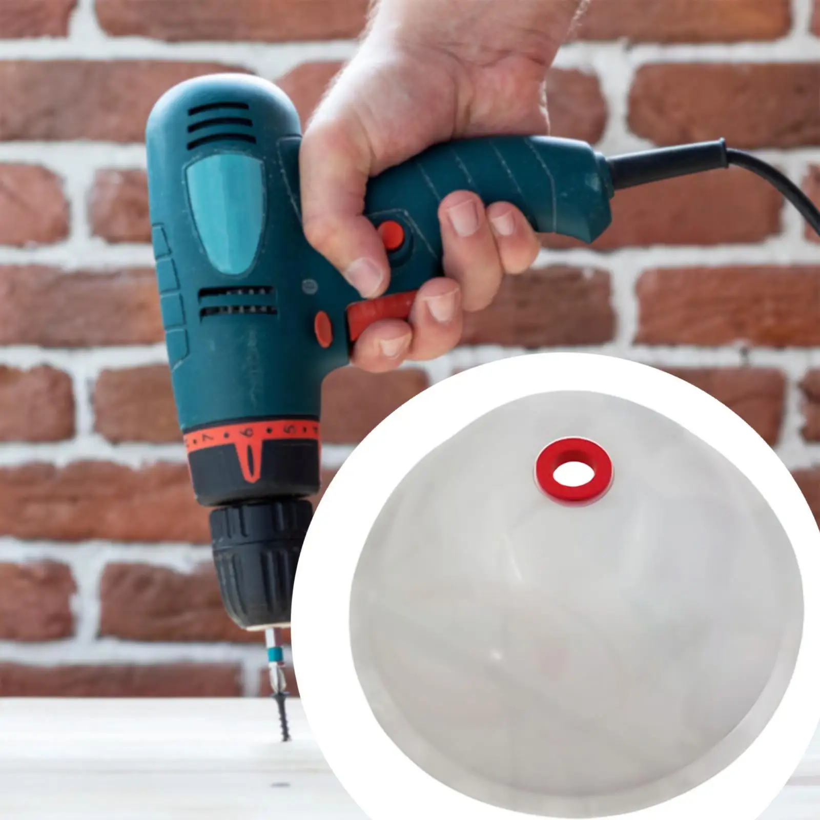 Hole Saws Dust Bowl Drill Dust Cover Collector,Sturdy Dia 12" Easily Install Easy to Use Dust Catcher Transparent Accessories