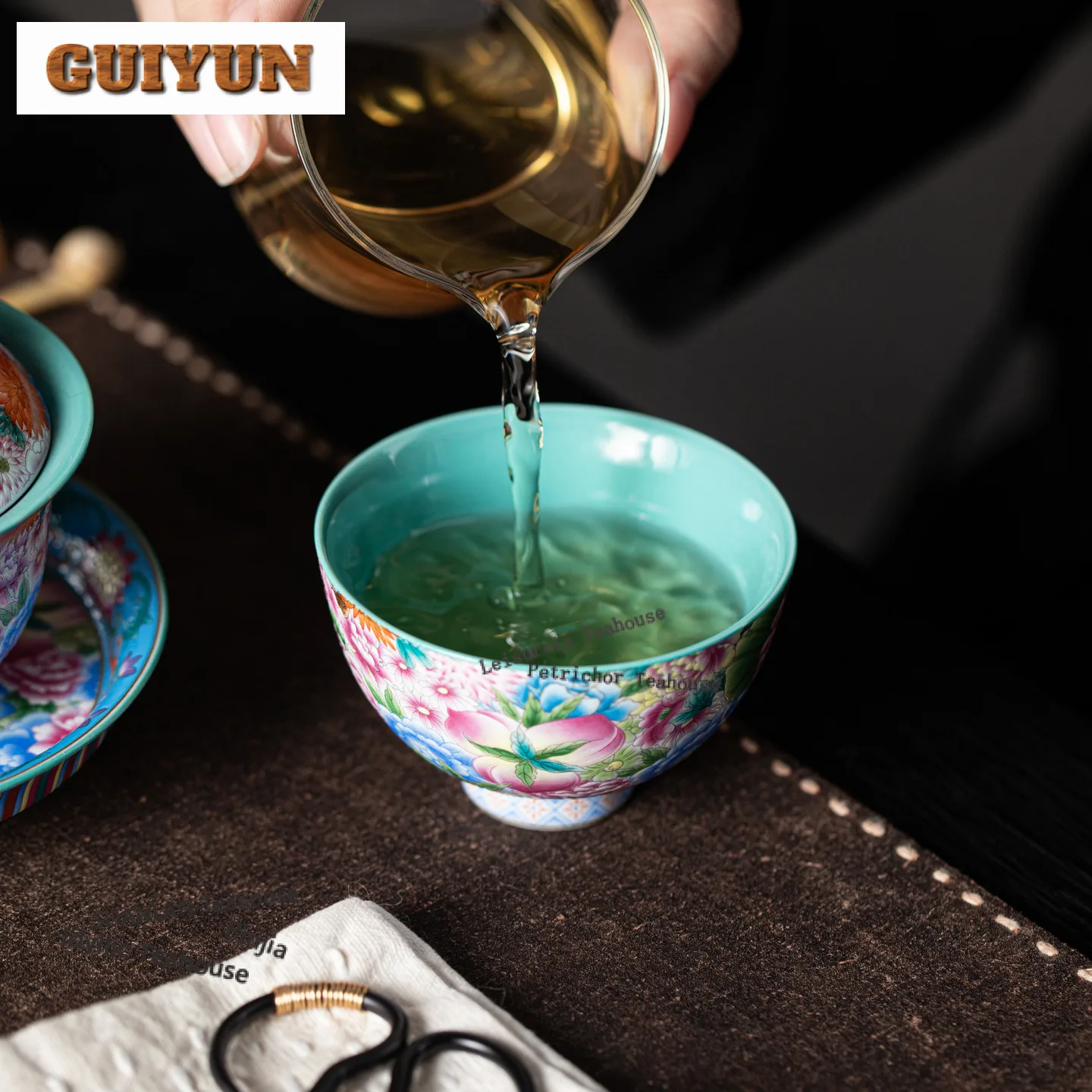 120ml Colour Enamels Teacup Ancient Tea Bowl Mug Tea-tasting Fragrance Cup Jianzhan Master Cups Household Cha Decoration Craft