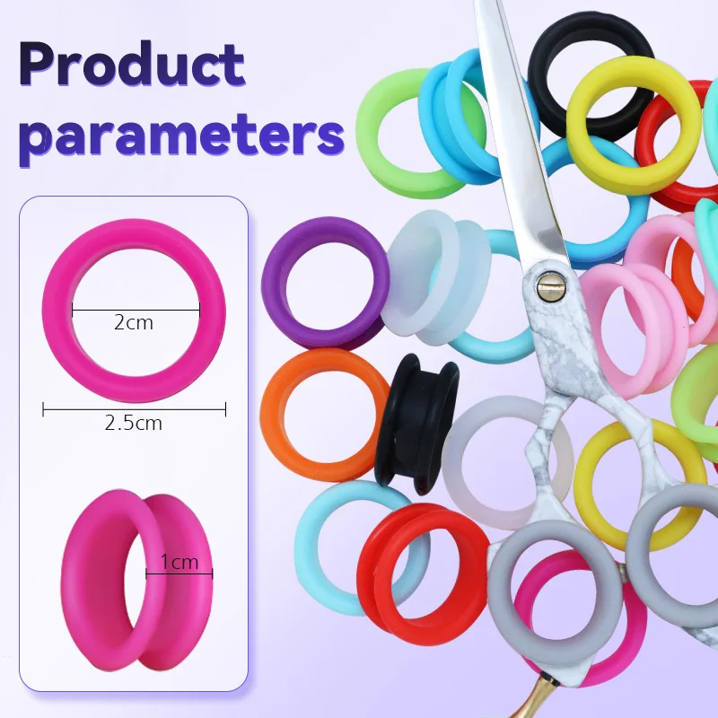 Crane Six Styles Finger Rings High-end Imported Soft Silicone Rings Suitable With Cat And Dog Hair Scissors All Size Shears