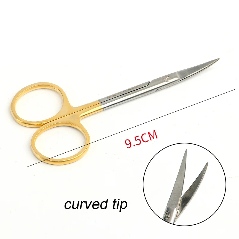 Medical scissors, straight pointed, curved, thread removal, double eyelids, ophthalmic scissors, beauty tools