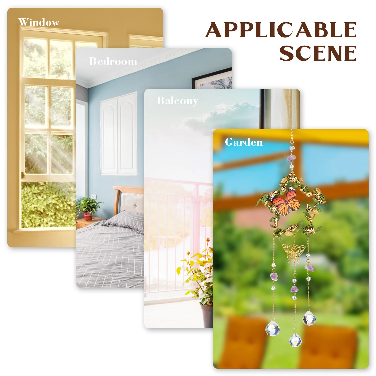 

Crystal Window Pendant Leaves Wrapped Star Suncatcher Hanging Ornament Rainbow Prism Sun Catcher Crystal Hanging Decoration