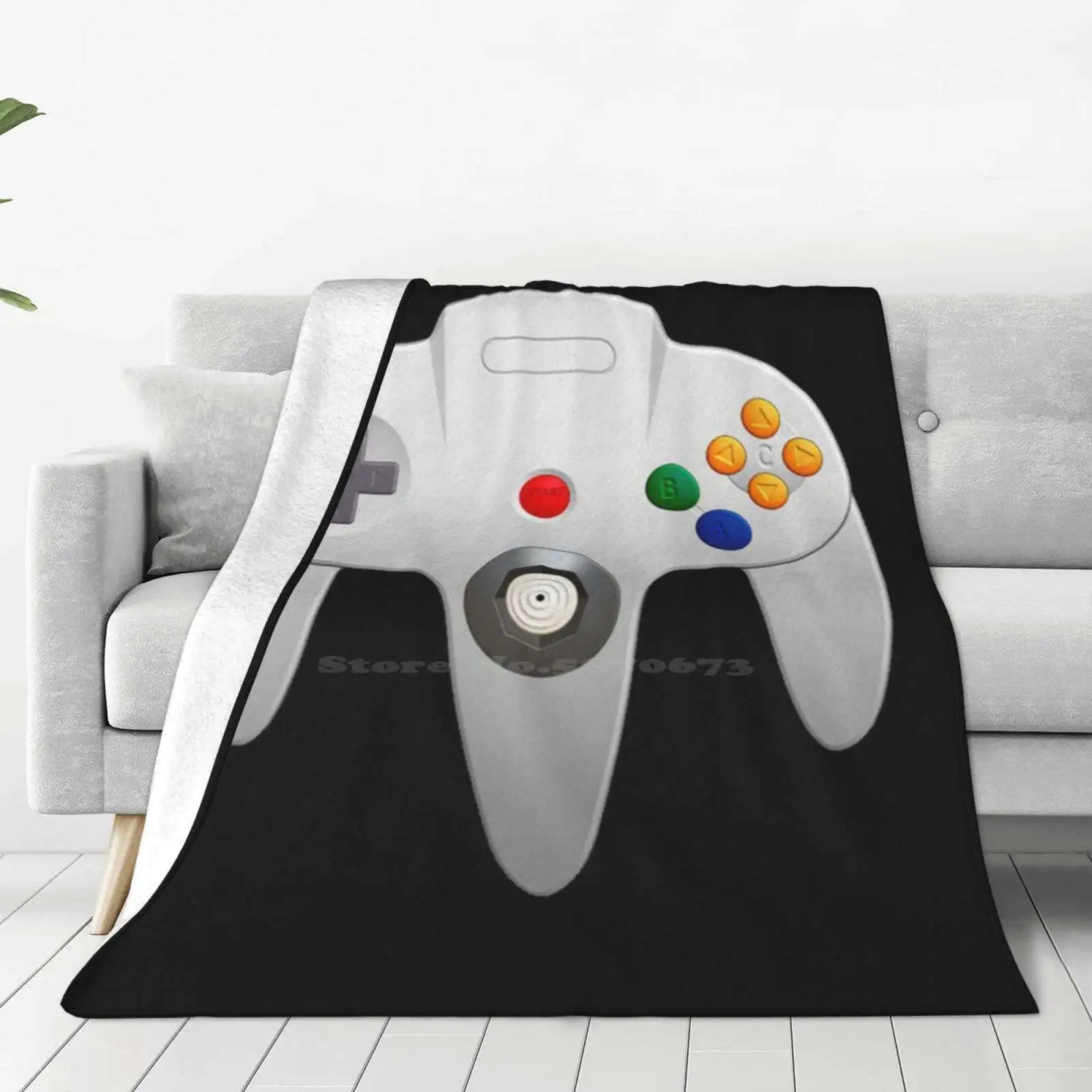 Controller Best Selling Room Household Flannel Blanket N64 64 Controller Game Joystick Start Pause