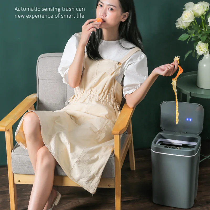 Smart Induction Touching Garbage Bin Self-Sealing Self-Changing Trash Can Bin Smart For Home gass