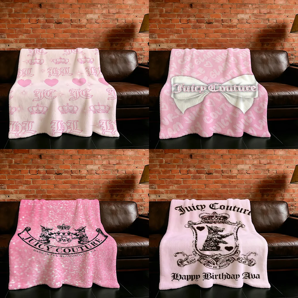 Fashion Trend J-Juicy C-Couture-ES Blanket Flannel Warm Soft Throw Blanket For Room Sofa Childish Birthday Gifts