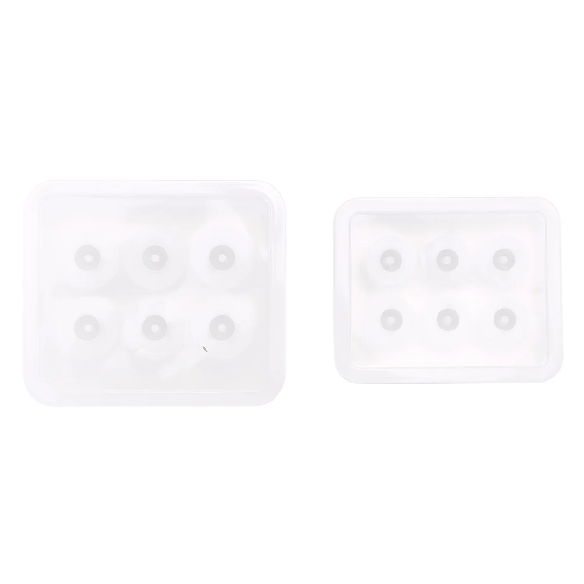 2pcs Sphere Ball Silicone Bead Molds with Holes Round Epoxy for Jewelry,Polymer Clay Soap Making,Cabochon Gemstone Crafting