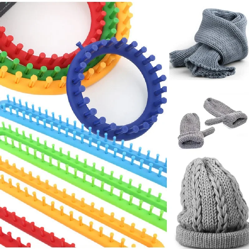 

Rectangle Round Knitting Loom Weaving Scarf Sweater Hat Shawl Stitching Knitting Machine DIY Handmade Craft Braiding Tool