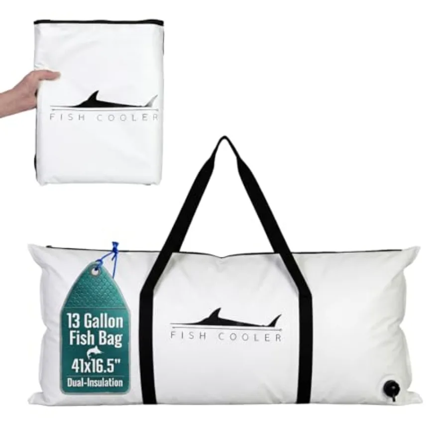 

Fish Bag, Fish Kill Bag, Fishg Cooler, sulated Carrier for Fishg, Coolg Gear, Big, Waterproof For Kayak, Transport, Weigh, Catc