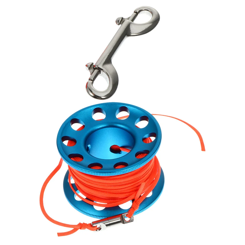 

Diving Reel Underwater Spool Rope Finger for Snorkeling Cave Scuba with Snap Clip Signal Buoy