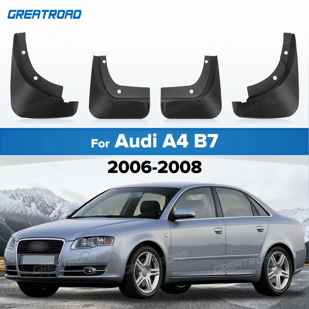 Mudflaps For Audi A4 B7 2006 2007 2008 Fender Splash Guards Mudguards Mud Flaps car Accessories