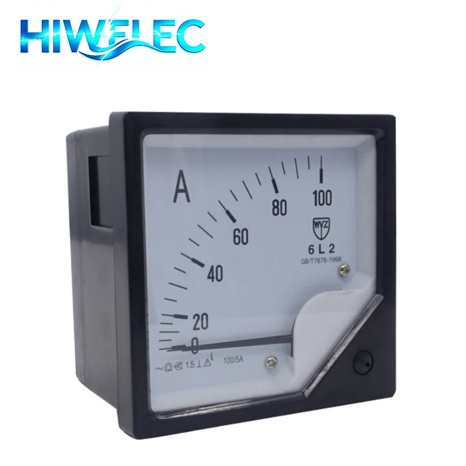 Factory Direct 6L2 100/5A Pointer AC Ammeter Generator Current Panel Meter 0-100A