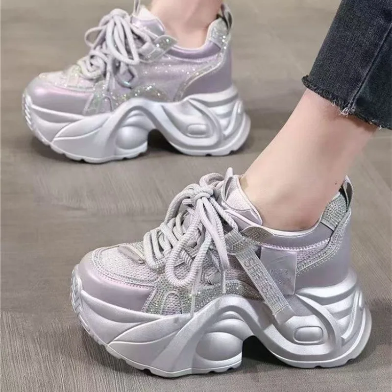 

Spring and Autumn Fashion New Thick Soled Height Increasing Casual Women's Shoes Niche Trend Versatile Mesh Breathable Shoes