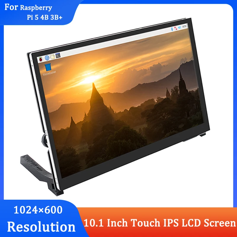 

10.1 Inch Touch IPS LCD Screen Display PC Secondary Screen 1024x600 Resolution Monitor For Raspberry Pi 5 4B 3B+