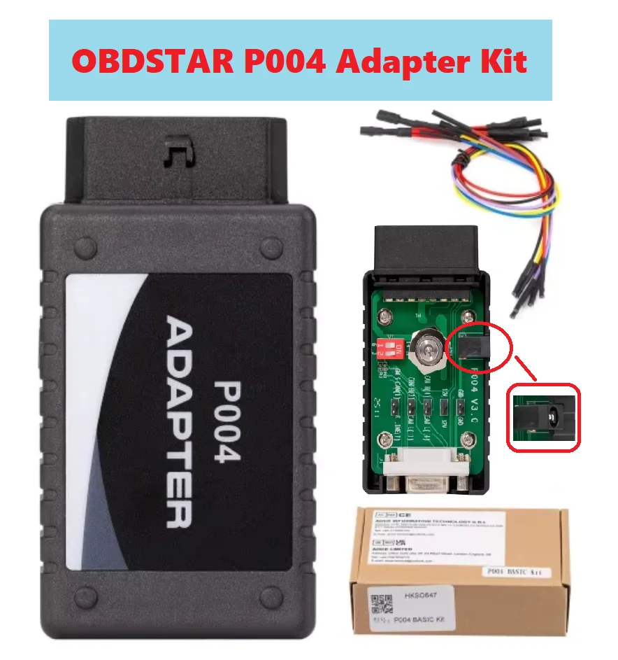 Kit de Reinicio de Airbag OBDSTAR P004, Adaptador y Jumper P004 para X300 DP Plus/OdoMaster