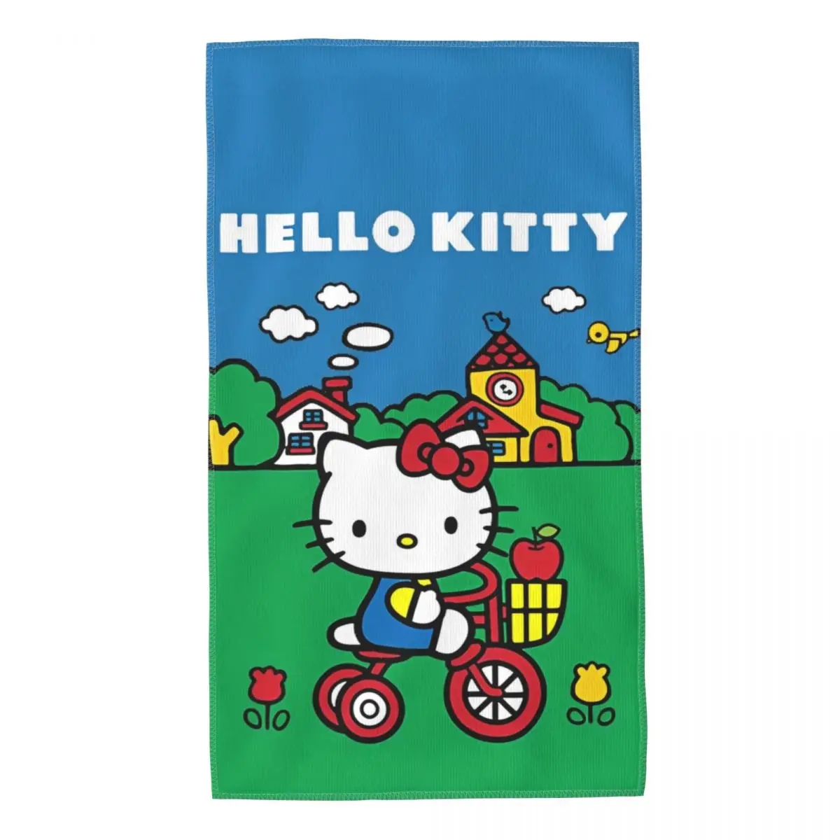 Hello Kitty Yoga Gym Towels for Adult Kids Soft Microfiber Face Towel for Bathroom Kitchen Decor