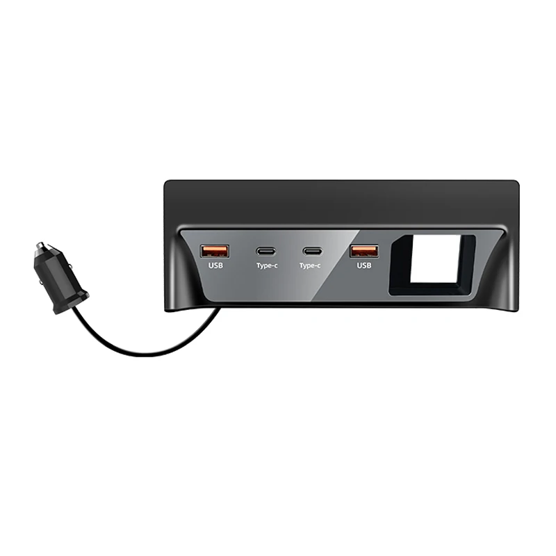 Car Expansion Dock Intelligent 4 Ports Fast Charging USB Type-C Phone Docking Station For Toyota Corolla Cross Frontlander 21-24