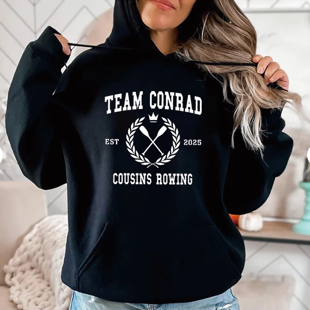 

Толстовка с капюшоном Team Conrad Cousins Гребная толстовка The Summer I Turned Pretty Hoodied Tsitp Tee Cousins Пляжный пуловер Толстовки унисекс