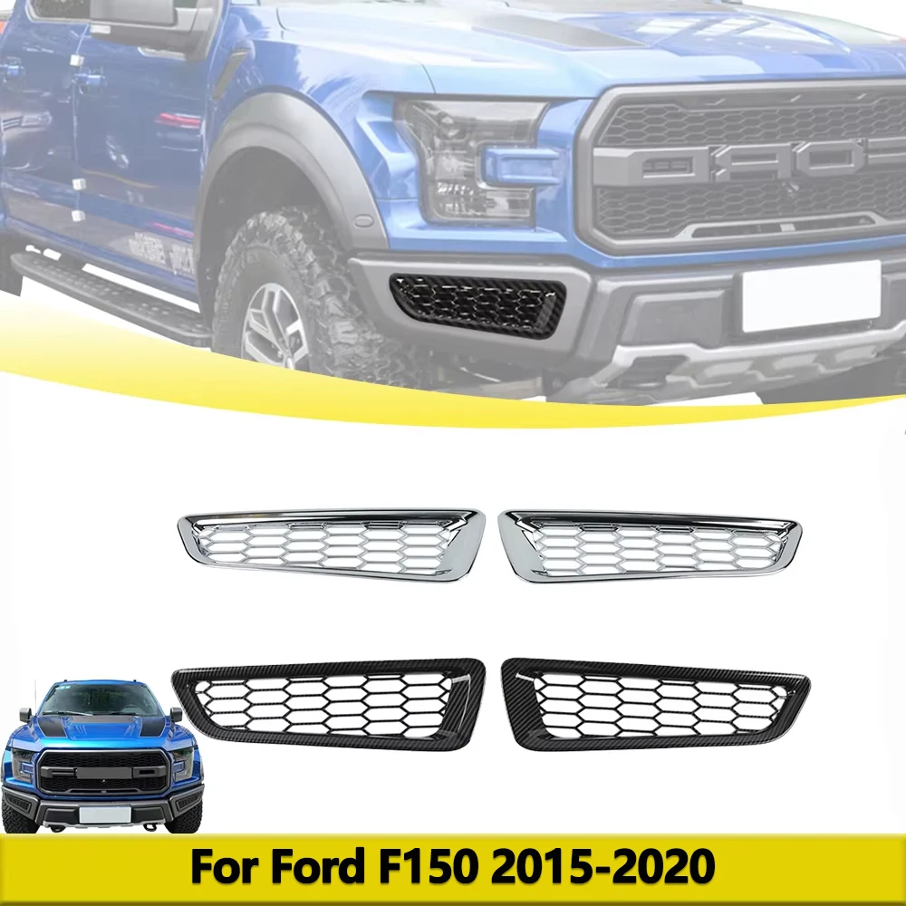 

Front Bumper Inserts Decoration Panel Cover for Ford F150 2015-2020 Bumper Honeycomb Plate Trim Car Exterior Parts Accessories