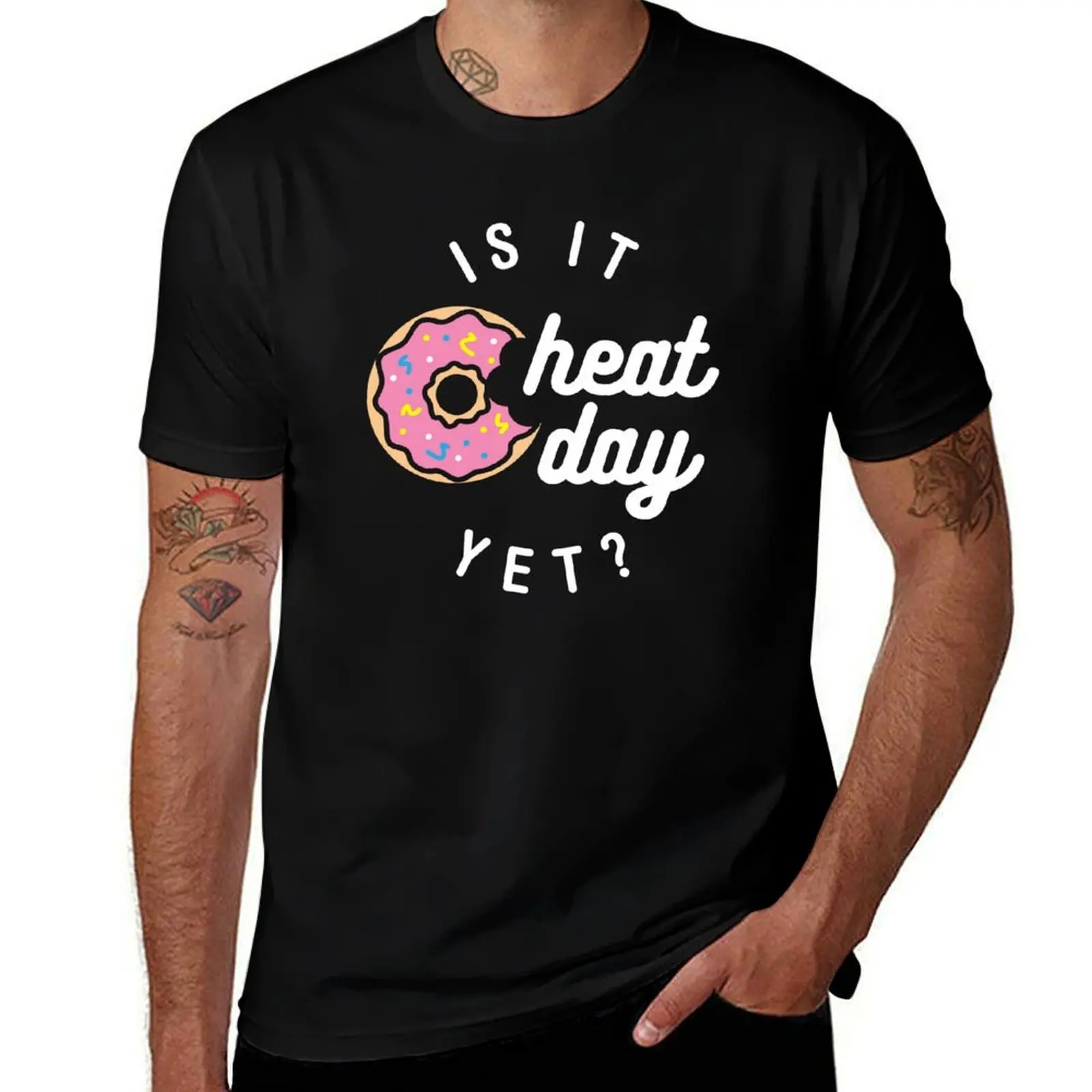 Is It Cheat Day Yet? (Donut) T-Shirt Holiday Party Tee Shirt T-Shirt