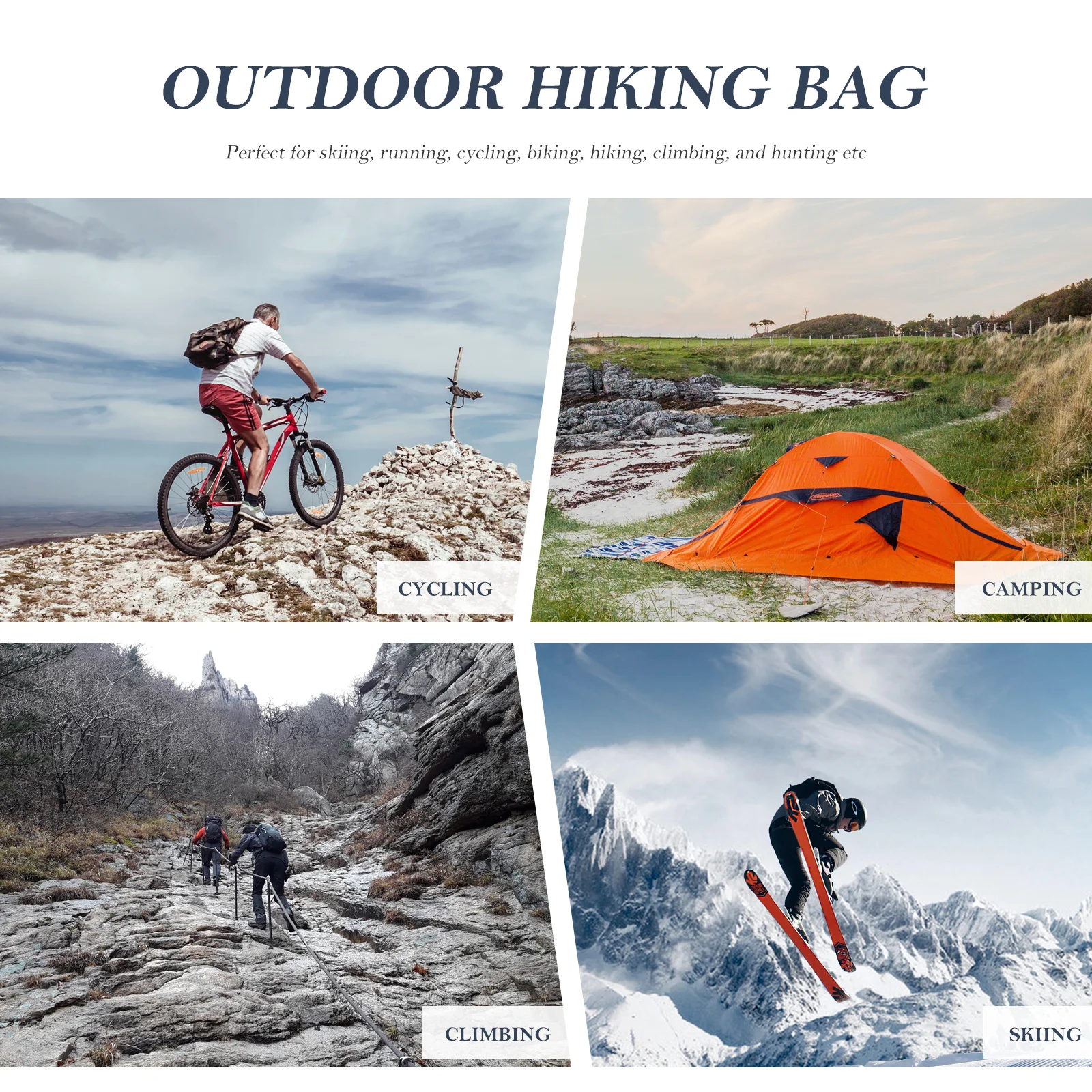 

80L Waterproof Backpack Large Capacity Multifunctional Camping Hiking Outdoor Tactical Travel Bag For Skiing Running