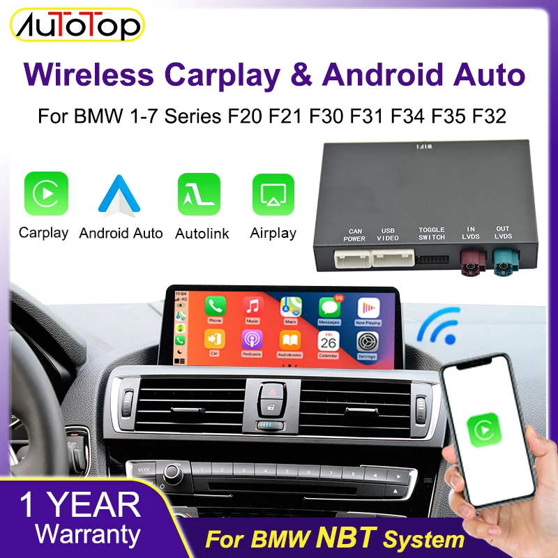 AUTOTOP Wireless CarPlay Android Auto Modul-Schnittstellenbox für BMW NBT System 1-7 Serie X1-X7 F20 F21 F30 F31 F32 F34 F35 F48 – Detail 1