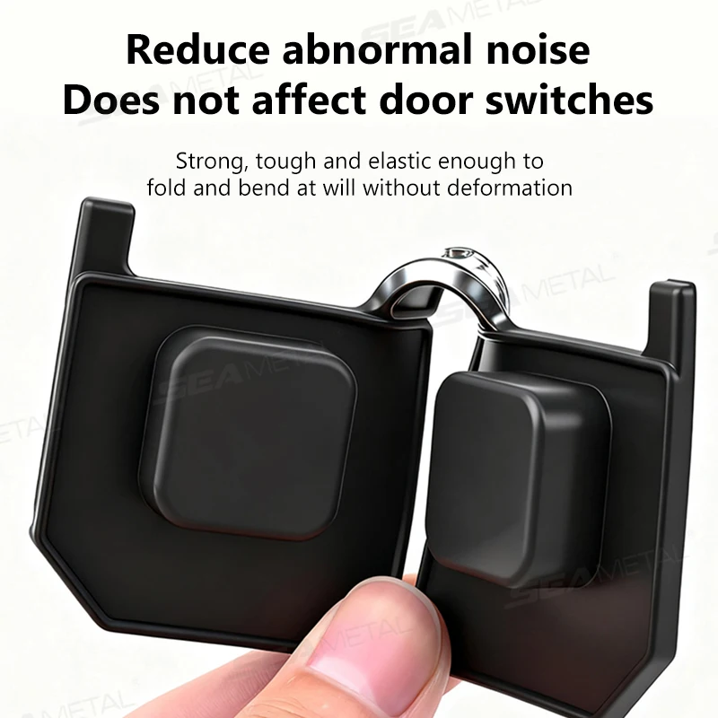 SEAMETAL 4 قطعة باب السيارة عازلة وسادة مقاوم للماء ذاتية اللصق سيليكون للصدمات وسادة عالمية باب السيارة امتصاص الصدمات
