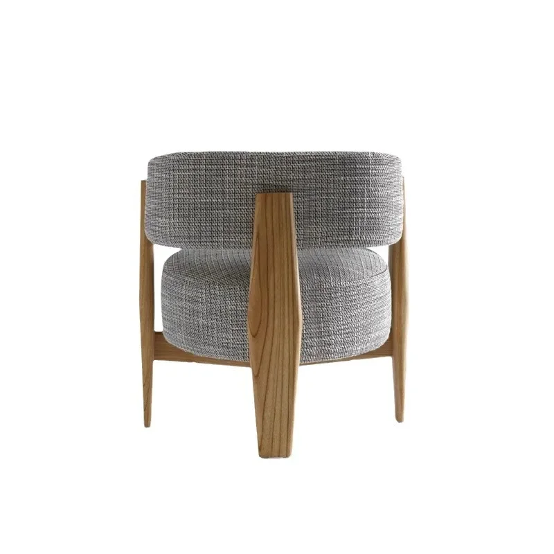 Nordic solid wood single sofa chair
