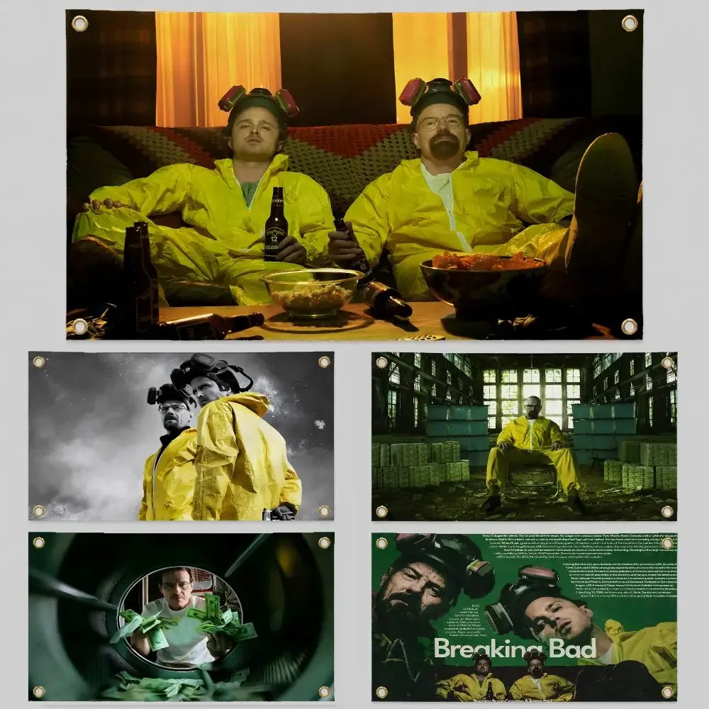 TV Breaking Bad Walter White Heisenberg Flags Wall Hanging Background Flag Wall Decor Banners for Outdoor Bedroom Dorm Room