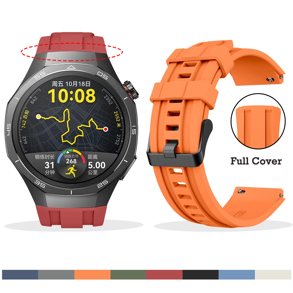 

Ремешок без зазоров, совместимый с Huawei Watch GT5 Pro 46 мм, мужской и женский силиконовый сменный браслет для Huawei GT5 Pro, 46 мм