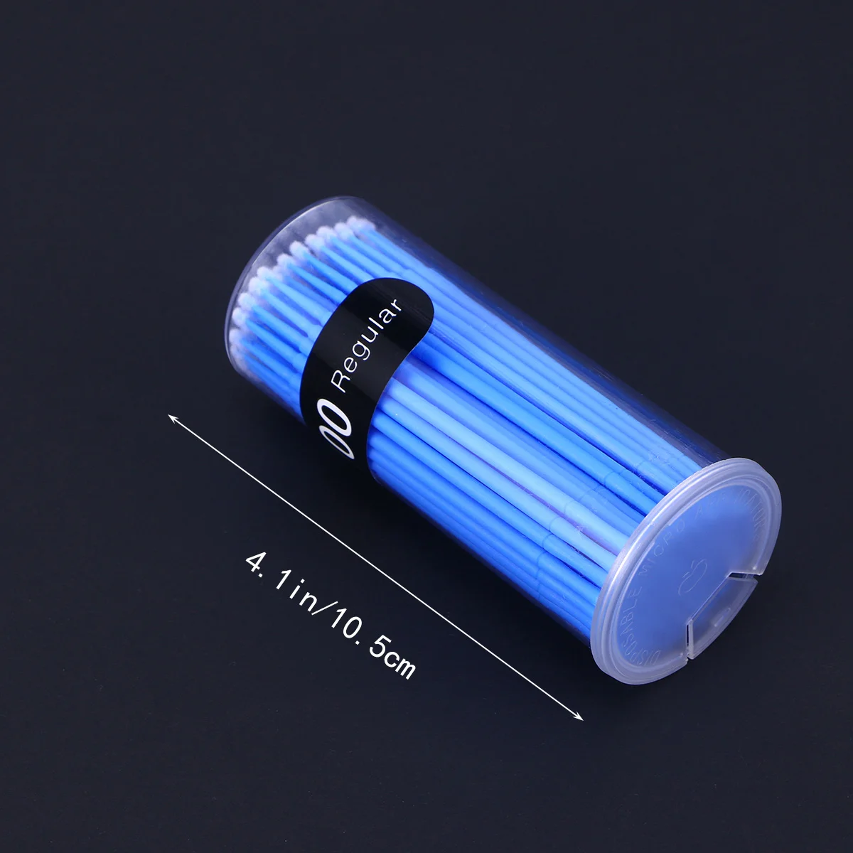100Pcs Disposable Micro Applicator Brushes Blue 2mm Diameter Non-Linting Makeup Tools for Eyelash Extension Removal Nail Art