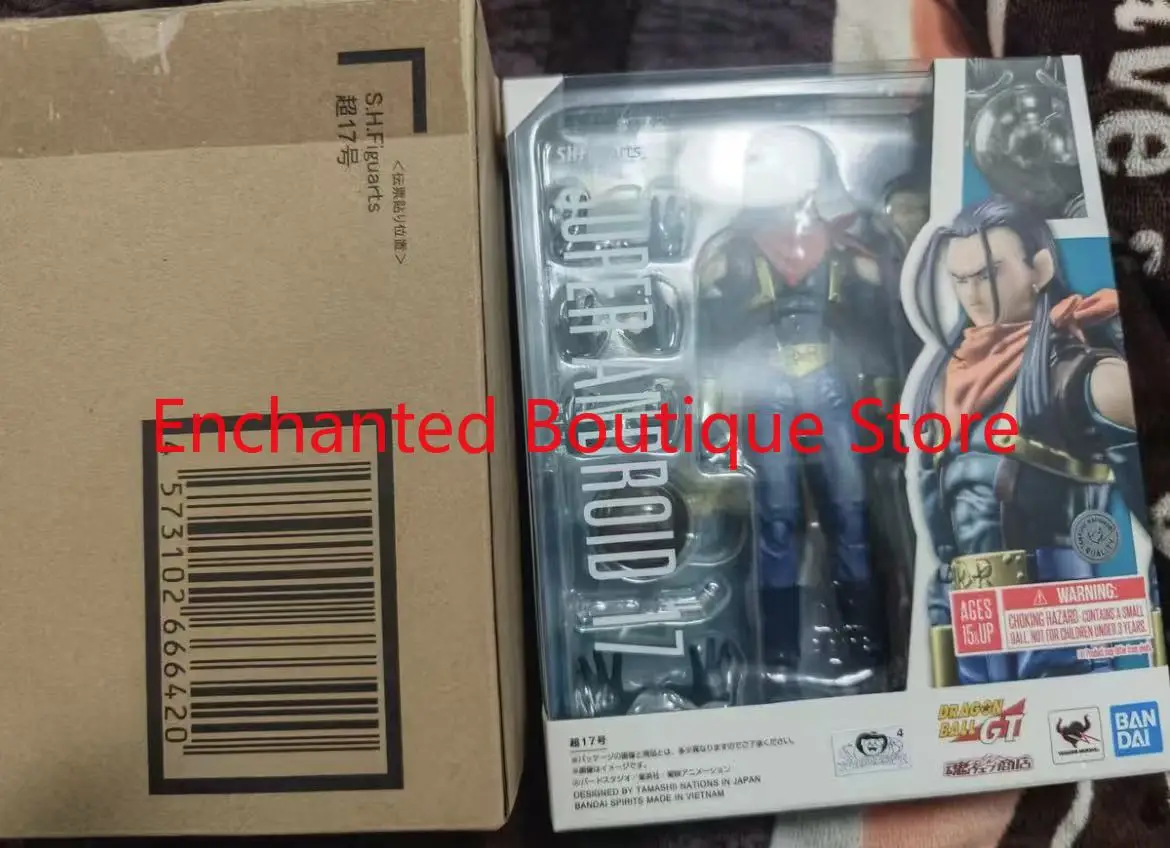 

Bandai Original S.H.Figuarts SHF Dragon ball GT Super Android 17 Figure Model Toy