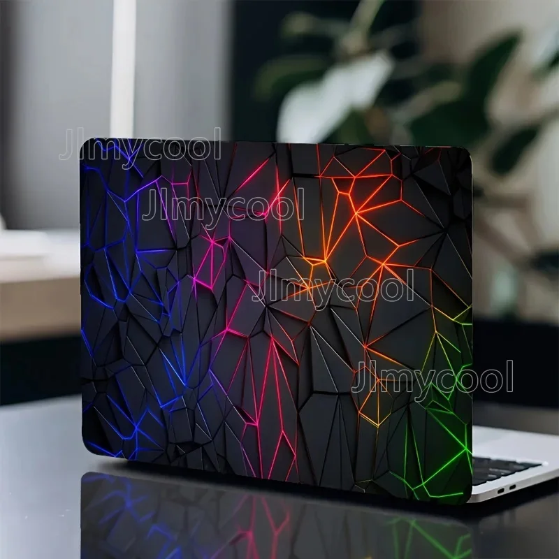 2 Piece Minimalist Geometric Mesh Laptop Skin Scratch-resistant and Waterproof PVC Case for MacBook HP Lenovo Etc Decal Sticker