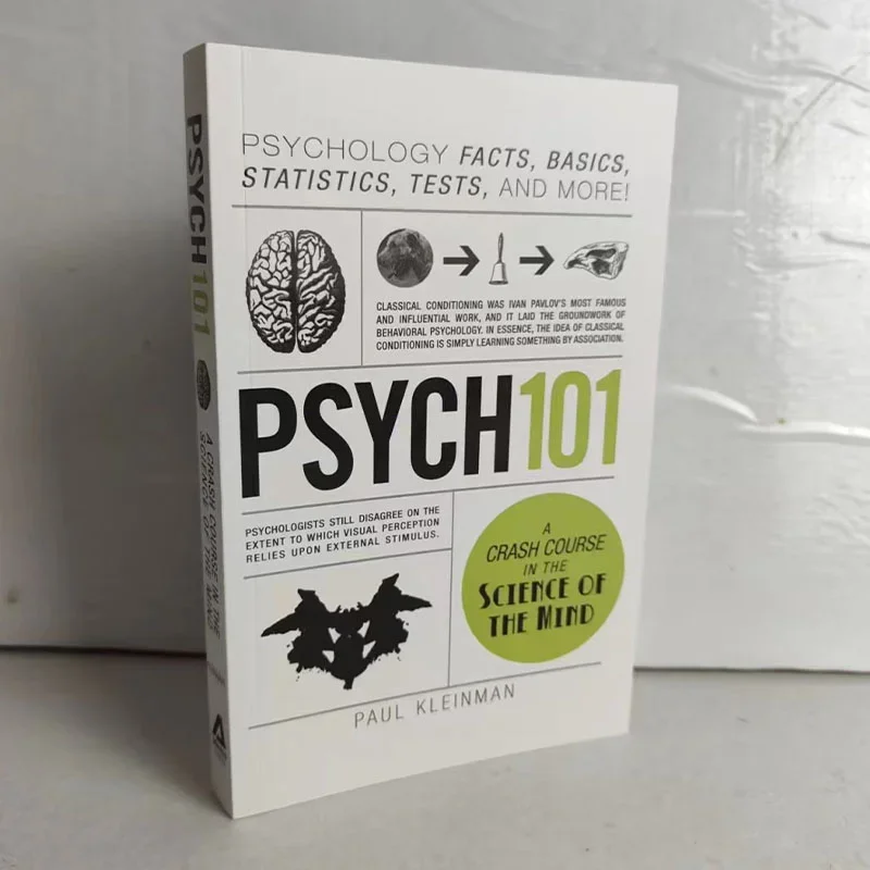 Psych 101 de Paul Kleinman A Crash Couse en la ciencia de la mente Referencia de psicología popular Libro en inglés Tapa blanda