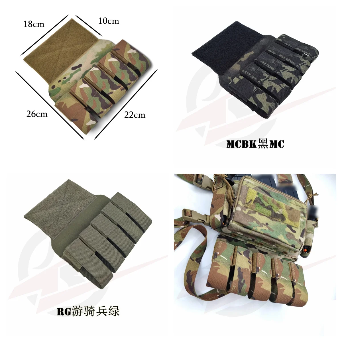 

Tactical Vest 40MM 5 BANGER HANGER Bag Airsoft D3CRM MK3 MK4 Chest Rig Hanging down Attached bag Grenade Pouch