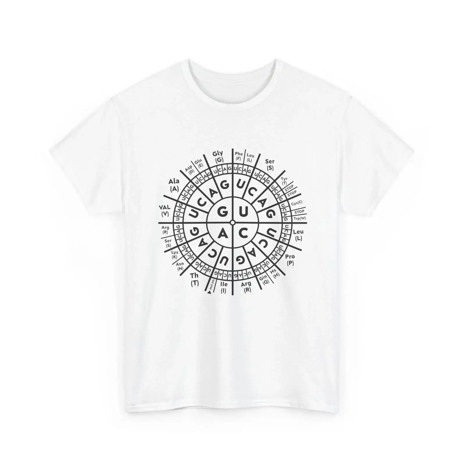 T-shirt Biologie Code Génétique Soleil pour Amateurs de Science et Scientifiques, style vintage, effet délavé, respirant, pour usage quotidien
