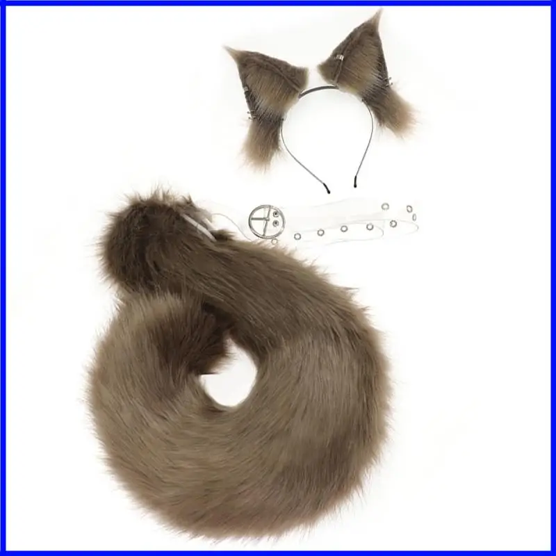

Animal Squirrel Costumes Set Squirrel Ears and Tail Set Halloween Cosplay Costumes Animal Fancy Dress for Adults