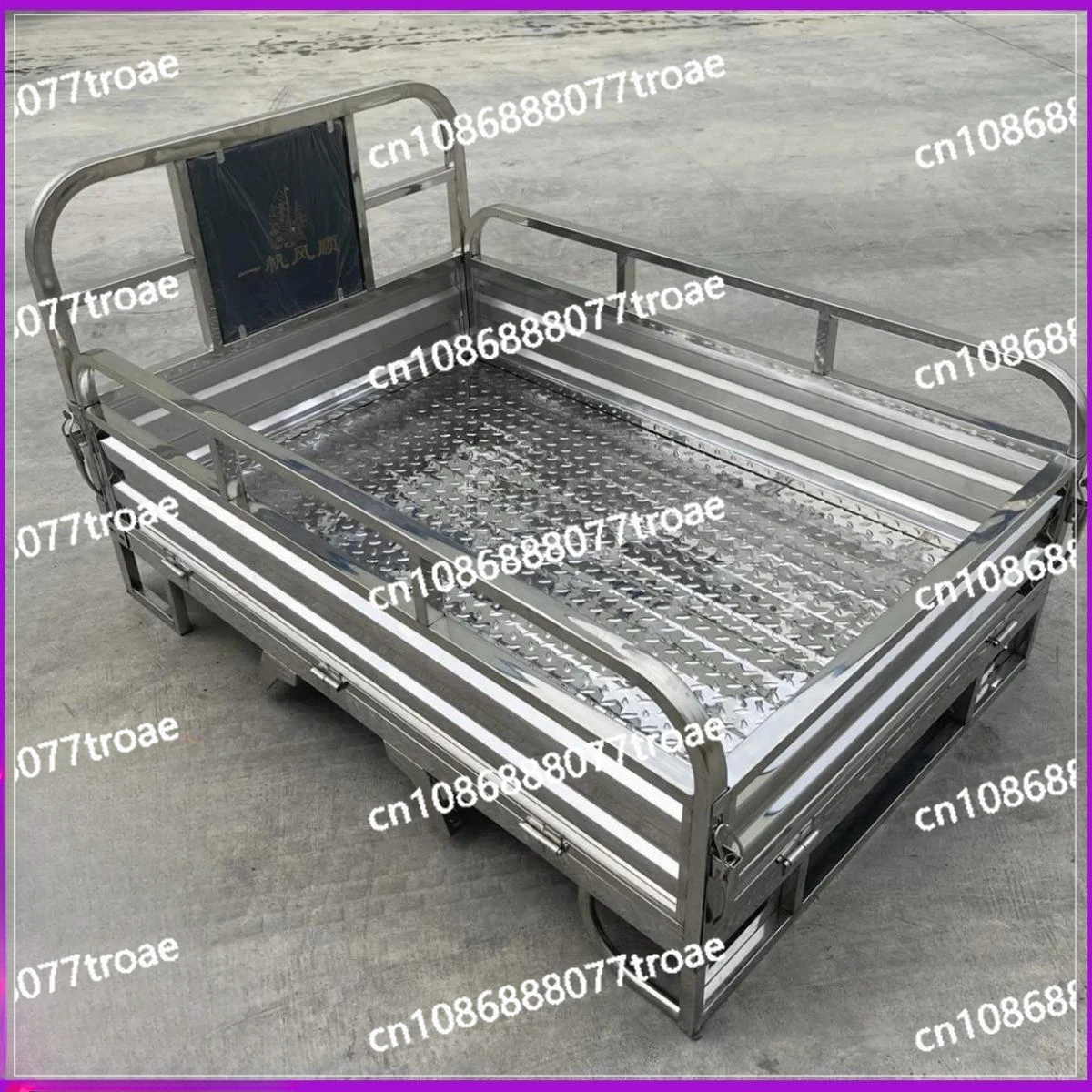 Stainless steel electric three-wheel carriage modification accessories motorcycle three-wheel dump agricultural bucket