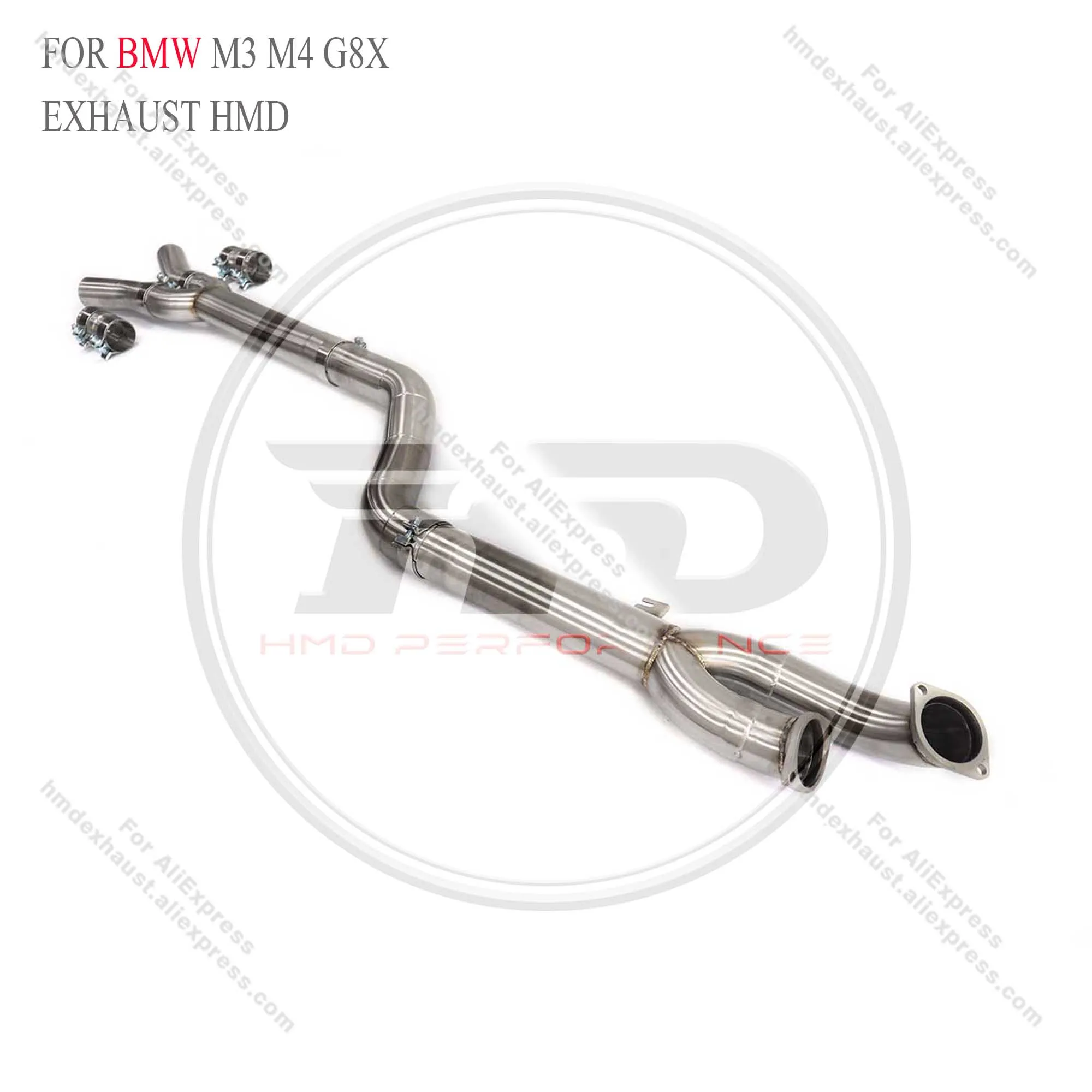 HMD Exhaust Middle Pipe For BMW M3/M4 G80/G8X G83 G82 3.0T 2021-2023 Racing Sport Car Exhaust Pipe